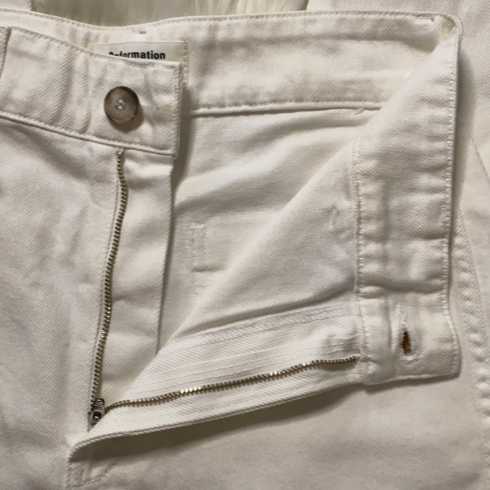 Reformation High-Rise Wide-Leg Jeans in Off-White - Picture 11 of 12